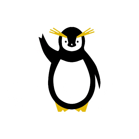 Waving penguin